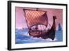 Viking Ship-English School-Framed Giclee Print