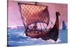 Viking Ship-English School-Stretched Canvas