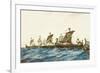 Viking Ships of the King Olaf I of Norway (995-1000)-null-Framed Art Print