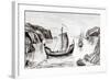 Viking Ships-null-Framed Giclee Print