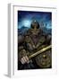 Viking Sword and Shield Moonlight-FlyLand Designs-Framed Giclee Print