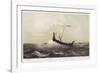 Viking Vessel Heads out into the Open Sea Her Sail Bellying out Before a Favouring Wind-W.j. Hofdijk-Framed Photographic Print