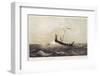 Viking Vessel Heads out into the Open Sea Her Sail Bellying out Before a Favouring Wind-W.j. Hofdijk-Framed Photographic Print