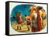 Viking Warrior Taking a Drink-Clive Uptton-Framed Stretched Canvas