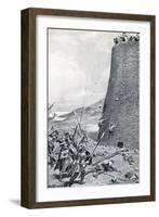 Vikings Attack Tower-G.F. Scott Elliot-Framed Art Print