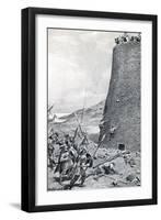 Vikings Attack Tower-G.F. Scott Elliot-Framed Art Print