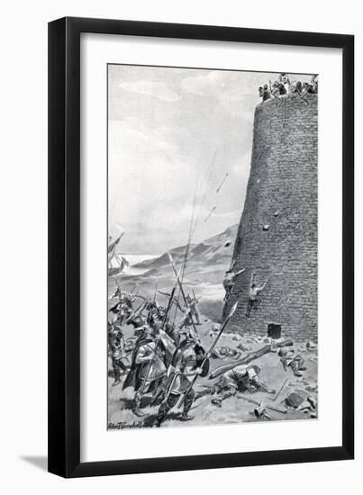 Vikings Attack Tower-G.F. Scott Elliot-Framed Art Print