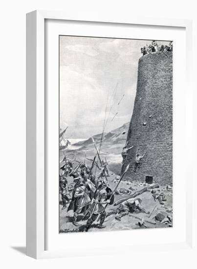 Vikings Attack Tower-G.F. Scott Elliot-Framed Art Print