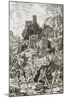 Vikings Attacking the Celts, Illustration from 'The Story of Man' by J.W. Buel (Litho)-null-Mounted Giclee Print