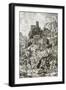 Vikings Attacking the Celts, Illustration from 'The Story of Man' by J.W. Buel (Litho)-null-Framed Giclee Print