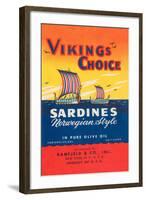 Vikings Choise Sardines-null-Framed Art Print