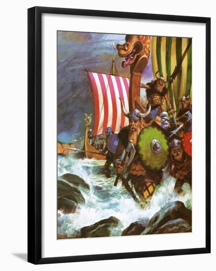 Vikings-English School-Framed Giclee Print