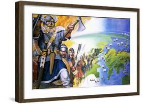 Vikings-Angus Mcbride-Framed Giclee Print