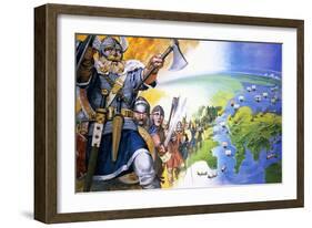 Vikings-Angus Mcbride-Framed Giclee Print