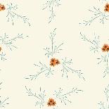 Little Floral Seamless Pattern with Delicate Daisy Flowers. Feminine Rapport for Linen, Fabric, Wal-Vikoshkina-Art Print