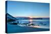 Vikten Beach in the Lofoten Islands, Norway in the Winter at Sunset-Felix Lipov-Stretched Canvas