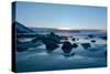 Vikten Beach in the Lofoten Islands, Norway in the Winter at Sunset-Felix Lipov-Stretched Canvas