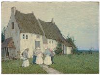 Returning from the Market, 1911 (Tempera on Canvas)-Viktor Ivanovich Zarubin-Giclee Print