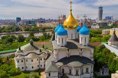 Russia, Moscow, May 2013 - View of Moscow from the Bell Tower of the Novospassky Monastery. Moscow-viktoriagam-Stretched Canvas