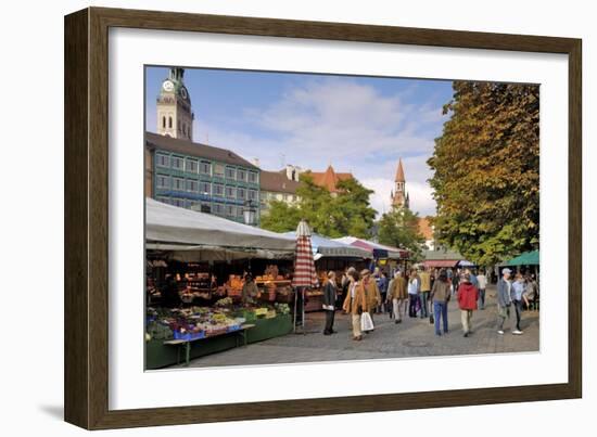 Viktualienmarkt, Food Market, Munich (Munchen), Bavaria (Bayern), Germany-Gary Cook-Framed Photographic Print