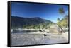 Vila do Abraao Beach, Ilha Grande, Rio de Janeiro State, Brazil, South America-Ian Trower-Framed Stretched Canvas