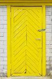 Yellow Old Wooden Door-vilax-Laminated Photographic Print
