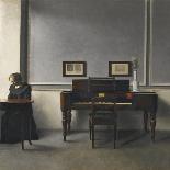 Ida in an Interior with Piano-Vilhelm Hammershoi-Giclee Print