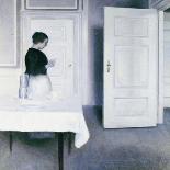 Interior with a Woman Reading a Letter, Strandgade 30-Vilhelm Hammershoi-Giclee Print