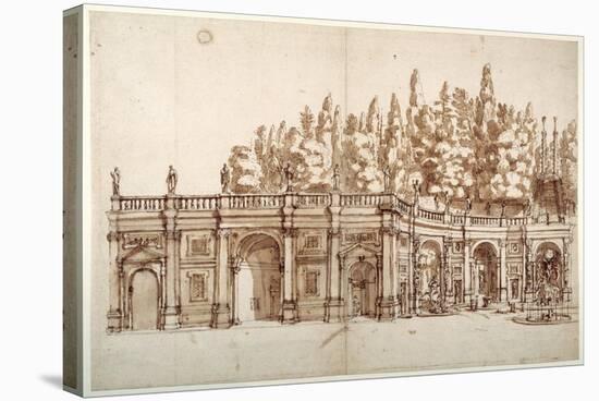 Villa Aldobrandini at Frascati-null-Stretched Canvas