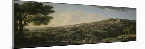 Villa at Caprarola, 1746 (Oil on Canvas)-Claude Joseph Vernet-Mounted Giclee Print