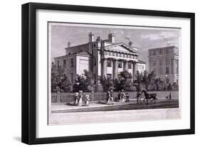 Villa at Regent's Park, Marylebone, London, 1827-W Watkins-Framed Giclee Print