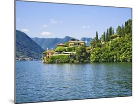 Villa at the Waterfront, Villa Del Balbianello, Lake Como, Lombardy, Italy-null-Mounted Photographic Print