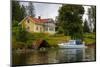 Villa, boat, Gustavsfors, Lelång Lake, Dalsland, Sweden-Andrea Lang-Mounted Photographic Print