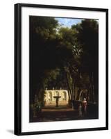 Villa Borghese, Rome, 1810-Jean-Joseph-Xavier Bidault-Framed Giclee Print