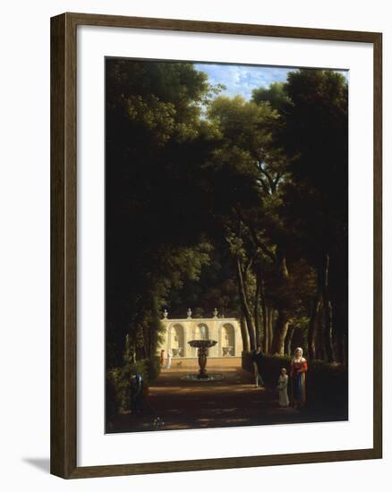 Villa Borghese, Rome, 1810-Jean-Joseph-Xavier Bidault-Framed Giclee Print