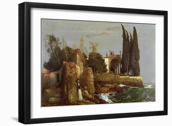 Villa by the Sea, 1878-Arnold Bocklin-Framed Giclee Print