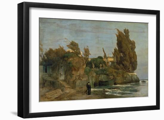 Villa by the Sea, 2. Version, 1865-Arnold Bocklin-Framed Giclee Print