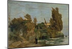 Villa by the Sea, 2. Version, 1865-Arnold Bocklin-Mounted Giclee Print