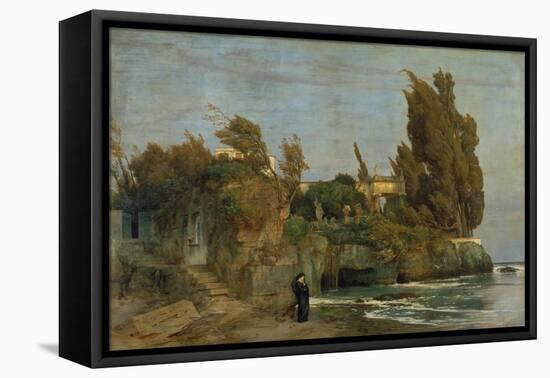 Villa by the Sea, 2. Version, 1865-Arnold Bocklin-Framed Stretched Canvas