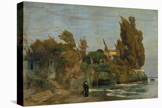 Villa by the Sea, 2. Version, 1865-Arnold Bocklin-Stretched Canvas