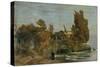Villa by the Sea, 2. Version, 1865-Arnold Bocklin-Stretched Canvas
