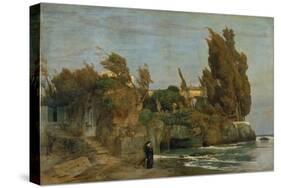 Villa by the Sea, 2. Version, 1865-Arnold Bocklin-Stretched Canvas