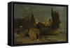 Villa by the Sea (First Version), about 1864-Arnold Bocklin-Framed Stretched Canvas