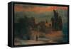 Villa by the Sea-Arnold Böcklin-Framed Stretched Canvas