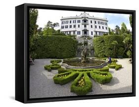 Villa Carlotta and Gardens in Spring Sunshine, Tremezzo, Lake Como, Lombardy, Northern Italy-Peter Barritt-Framed Stretched Canvas