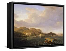 Villa Carlotta in Tremezzo on Lake Como-Giuseppe Bisi-Framed Stretched Canvas