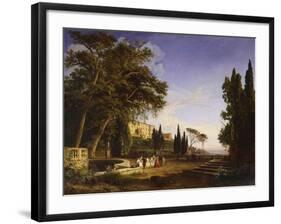 Villa D'Este in Tivoli, 1840-Giovanni Francesco Barbieri-Framed Giclee Print