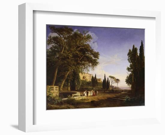 Villa D'Este in Tivoli, 1840-Giovanni Francesco Barbieri-Framed Giclee Print