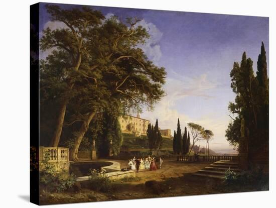 Villa D'Este in Tivoli, 1840-Giovanni Francesco Barbieri-Stretched Canvas