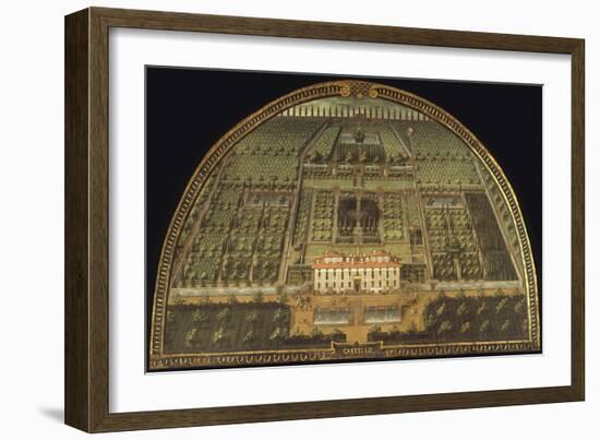 Villa De Castello, Built for the De Medici Family, Tuscany, Italy, from Series-Giusto Utens-Framed Giclee Print